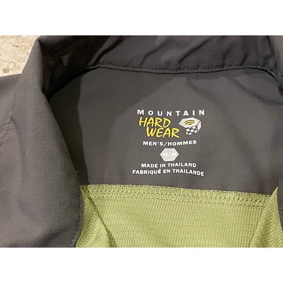 Mountain HardWear M Green Short Sleeve 1/4 Zip Lightweight Polo Shirt SLIM FIT - Picture 4 of 4